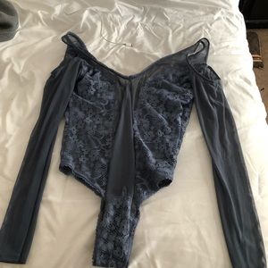 Slate blue lingerie